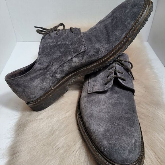 To Boot New York Men’s Adam Derick Grey Suede Oxford Rubber Sole Shoes Size 11 - Picture 7 of 11